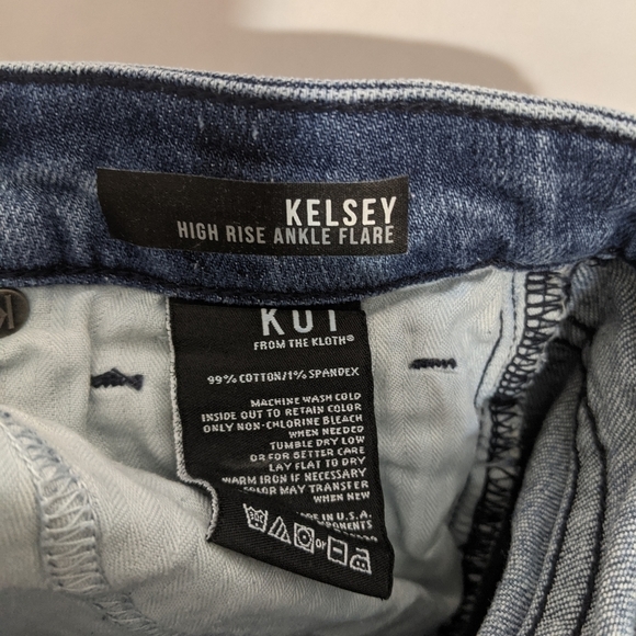 KUT from the Kloth Kelsey high rise ankle flare 00 denim jeans - Picture 7 of 7